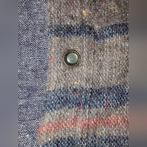 Scotch and Soda Specially Made MensWool Gray Lined Flannel Shacket- Size XL - Picture 6 of 7